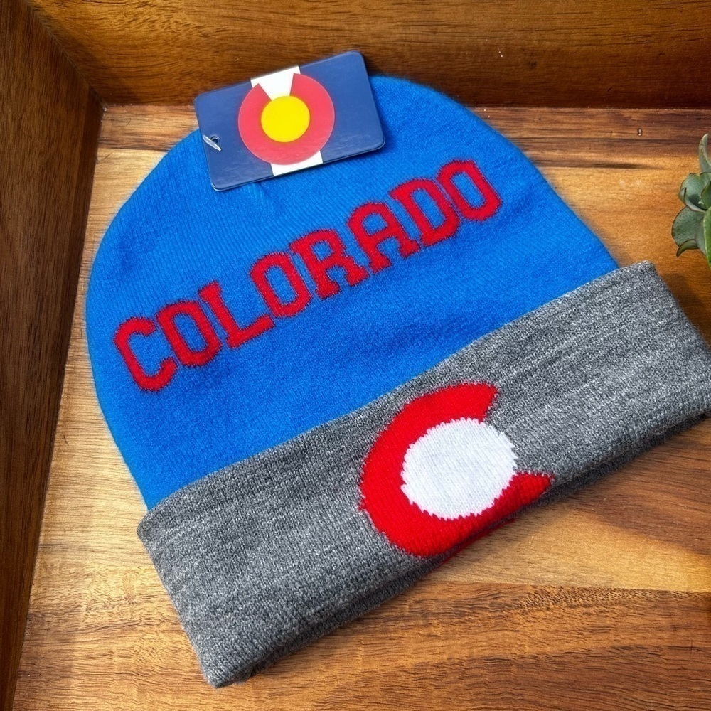 Gold Metal Colorado Ski Hat Cap Beanie - NWT